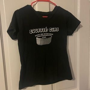 Women's black Dr. Who graphic tee